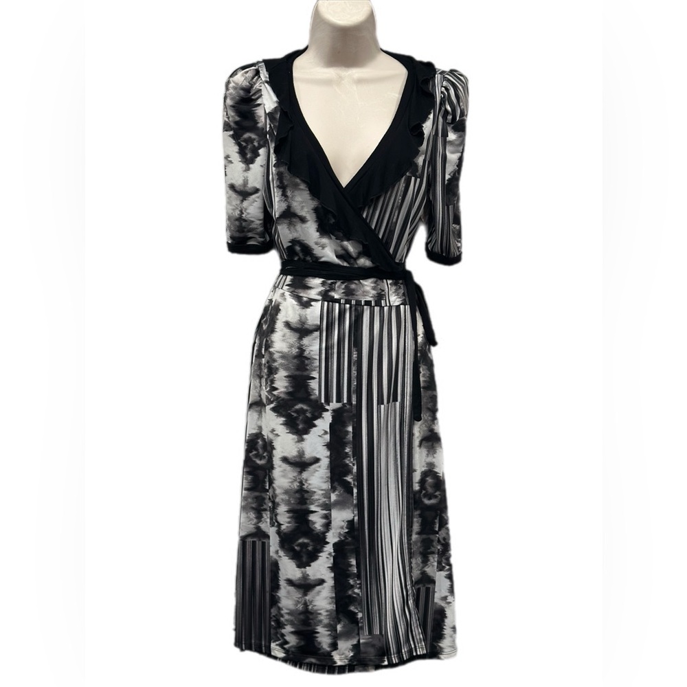 Lapis short sleeve‎ midi wrap dress size medium